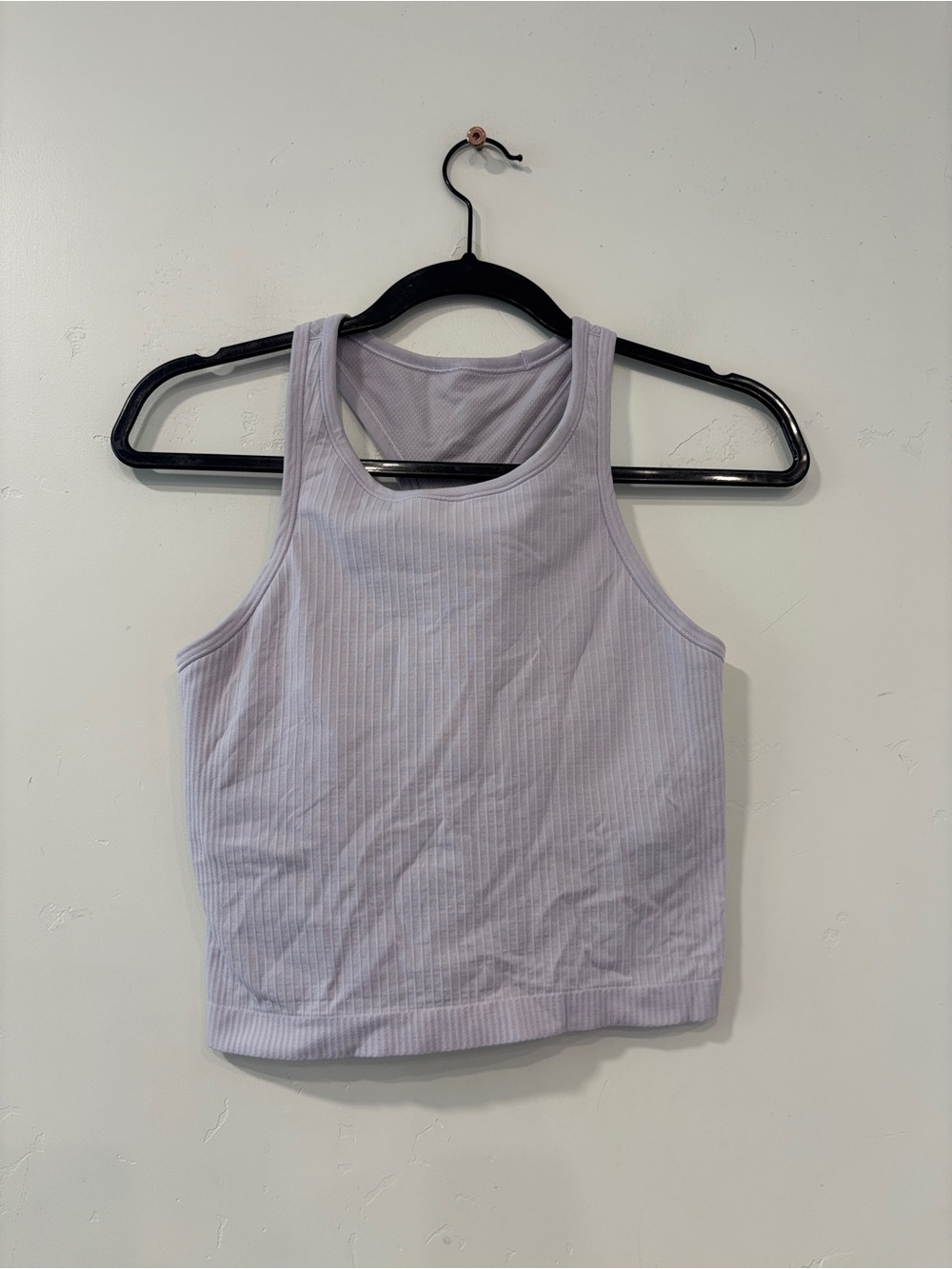 Lululemon Ebb to Street Cropped Racerback Tank Top in Lilac Women Size 8